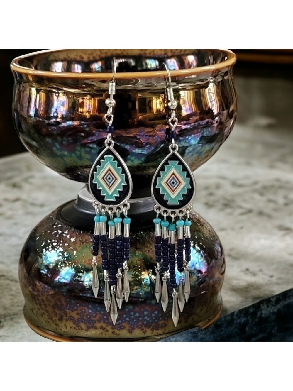 Boho Beaded Earrings NWT